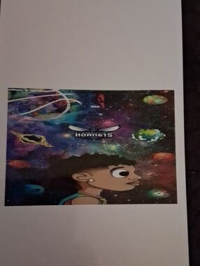 Charlotte Hornets Multicolor Space Art Print - Hornets Logo